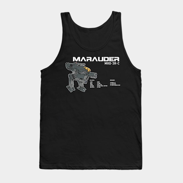Marauder MAD-3R Ver 2 (dark) Tank Top by Emu Emu Ji
